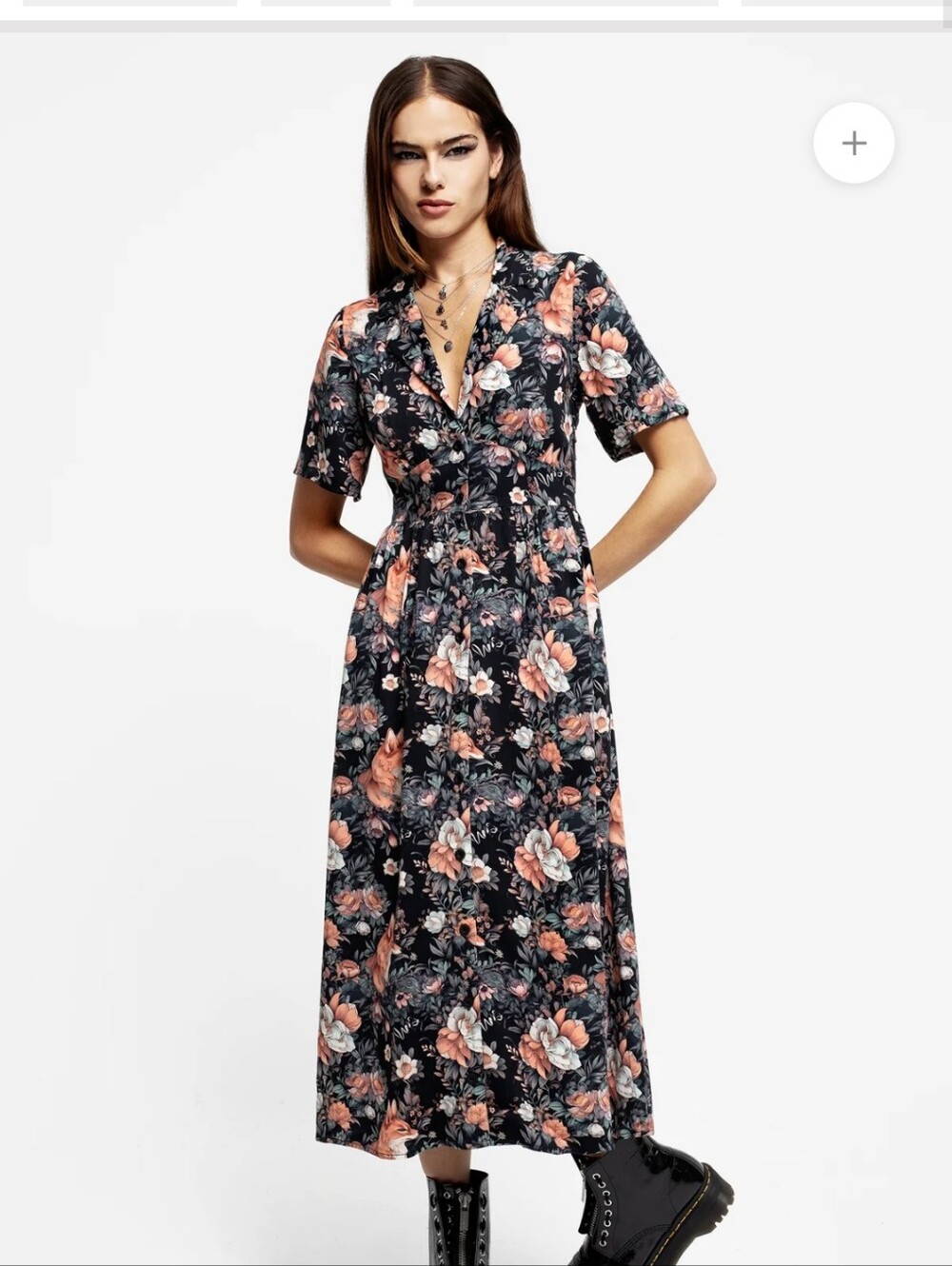 Fox Button Down Dress